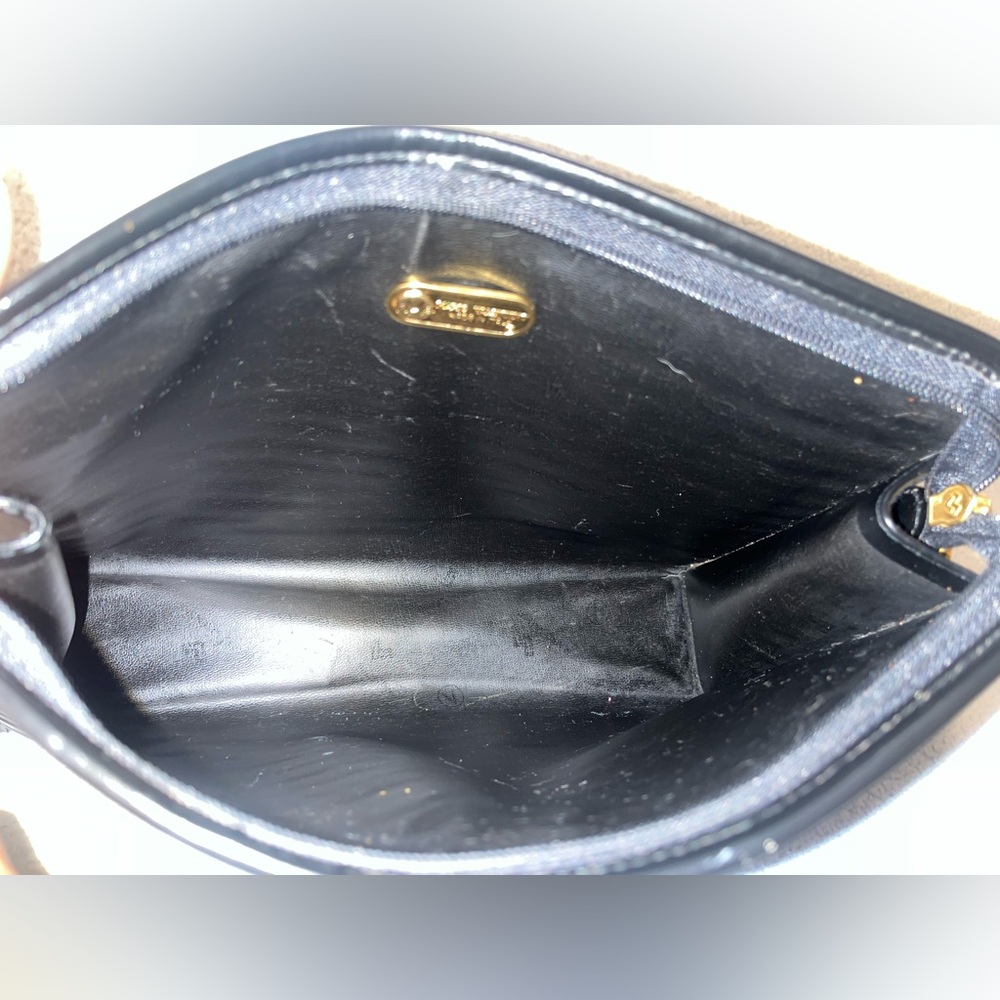 Mario Valentino Black Leather Monogrammed Clutch - Picture 7 of 11